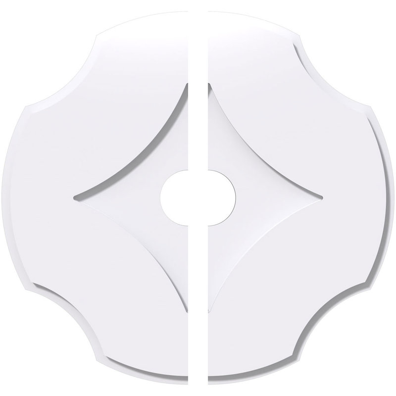 20"OD x 3"ID x 7"C x 1"P Percival Architectural Grade PVC Contemporary Ceiling Medallion, Two Piece, 20" H x 20" W x 1" D