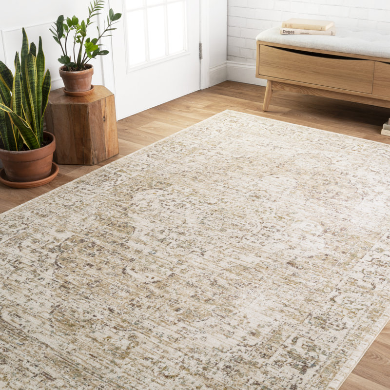 Tapis ivoire / baie Strayer, Rectangle 5 pi x 8 pi