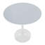 Table de bar en métal et bois blanc, table bistro moderne pour petits espaces