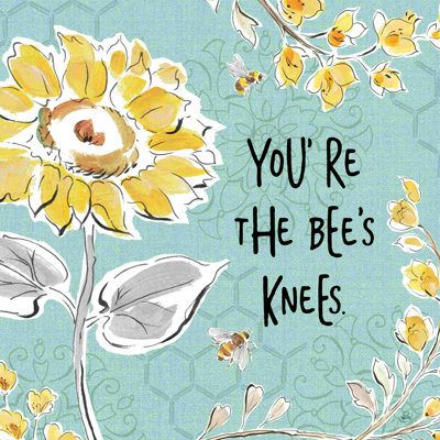 " Bee Happy II Linen " by Daphne Brissonnet