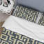 Ensemble de housse de couette Gold Blue Midcentury Maze III - Midcentury-109174066