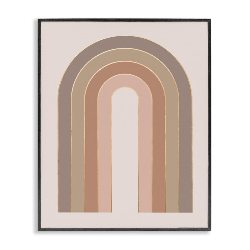 Art giclée arc-en-ciel Peachy Boho par Reinders, Giclée encadrée noir minuit, H 14 po x l 11 po