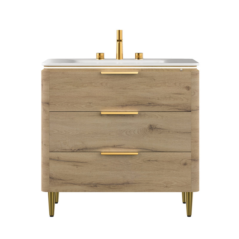 AMARA 36'' Bathroom Vanity With Sink, Oak, 36"