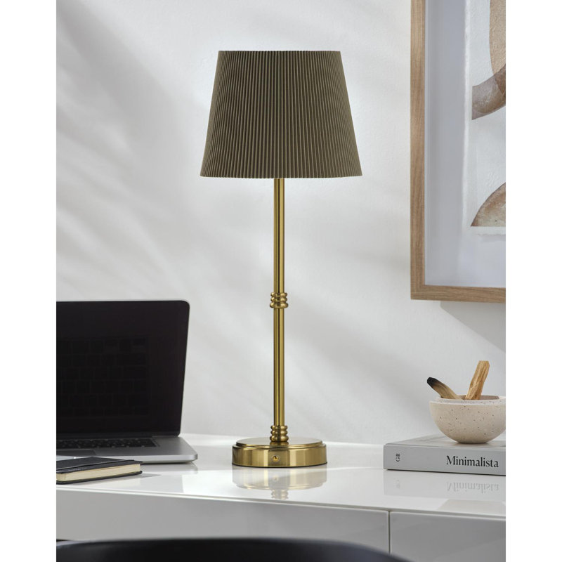 Lampe de table Mikol, Doré, Vert