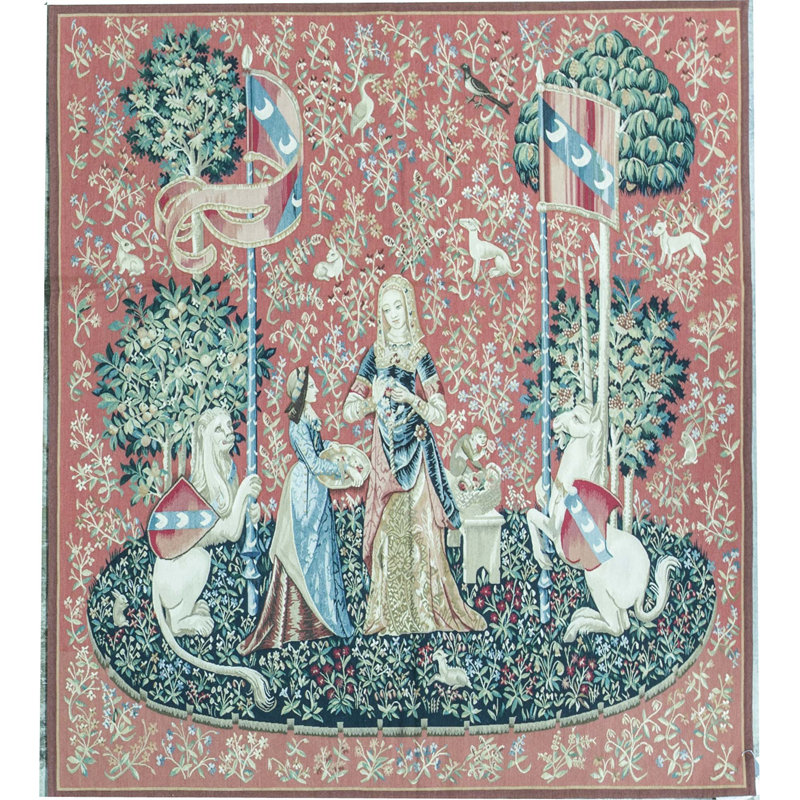 Hand-Knotted High-Quality Green and Pink Area Rug