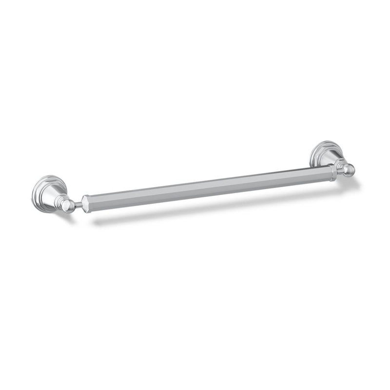 Barre à serviettes murale Pinstripe®, L 18 po, Chrome poli