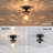Hammered Water Glass Semi-Flush Mount