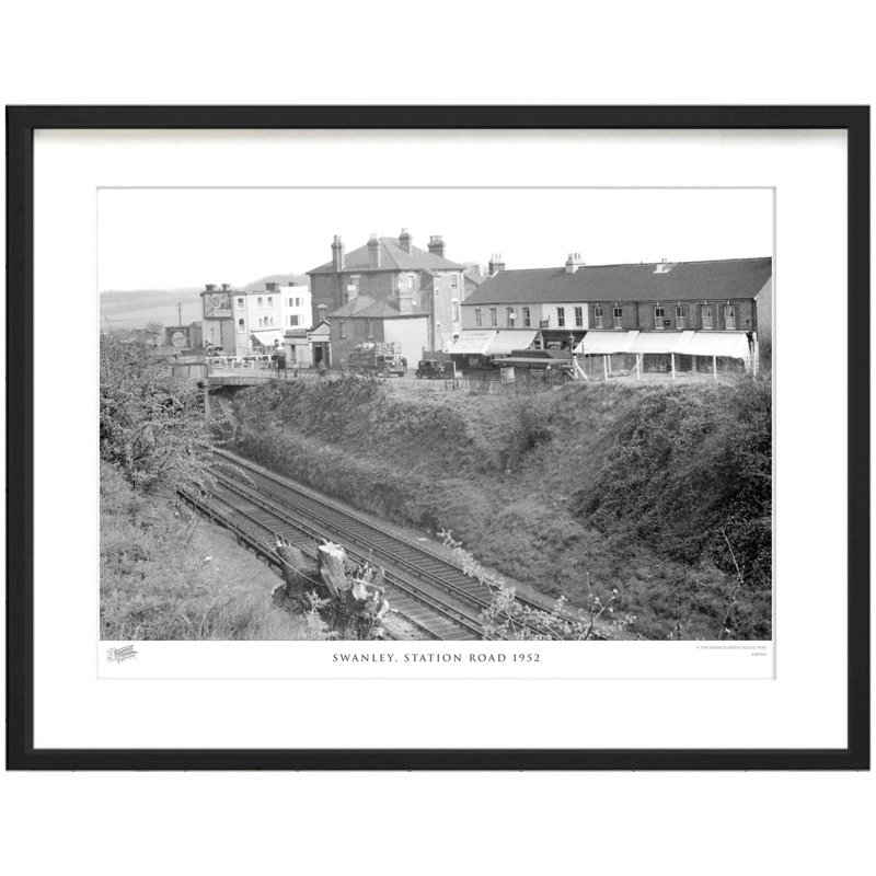 Swanley, Station Road 1952 1 Piece Single Picture Frame Wall Art, 45cm H x 60cm W x 2.3cm D