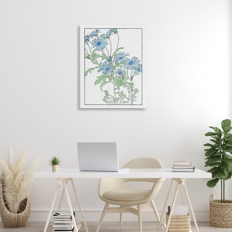 «Blue Daisies», art par CAD Designs, H 40 po x l 30 po