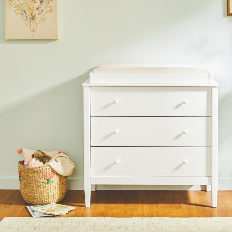 Little Seeds Clover 3-Drawer Dresser, White