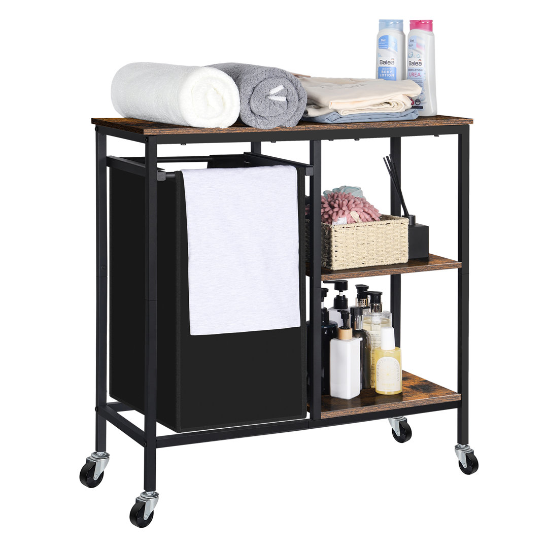Free Standing Laundry Cart with Wheels zenco homegoods 