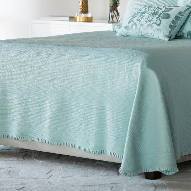 Battersea Coverlet, Sea Foam, Queen Bedspread