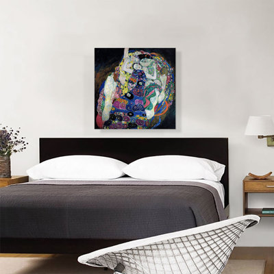 «The Maiden 1913» par Gustav Klimt, reproduction d'art sur toile tendue