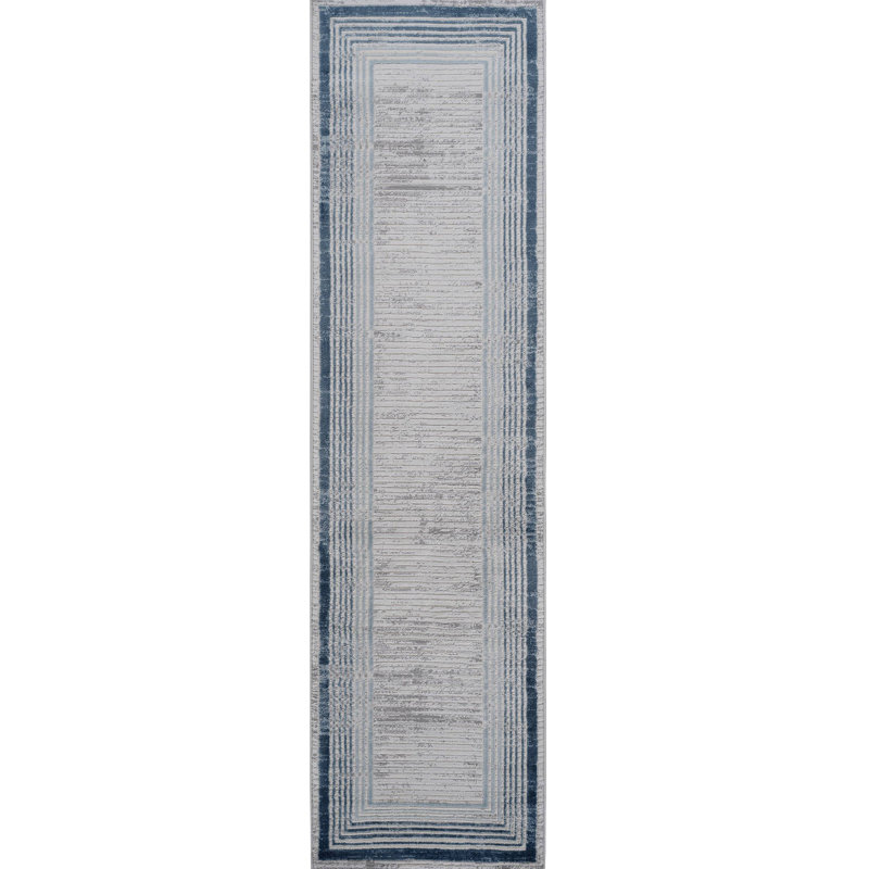 Collection Bordered Runner Rug, Runner 2'2" x 8'