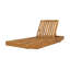 Chaise longue en bois d'acacia avec coussin mince 2 fois-1246327074