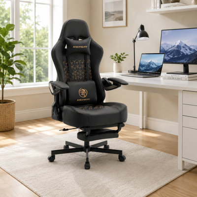 Fauteuil ergonomique pivotant en similicuir