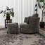 Fauteuil demi-tonneau pivotant moderne surdimensionné avec repose-pieds avec rangement-580976679