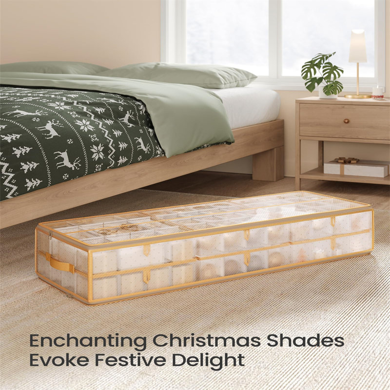 Ornament Storage, Gold/White