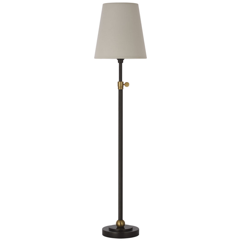 Thomas O'Brien Bryant 27" Adjustable Cordless Table Lamp with Linen Shade, Black/Gold