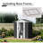 5X3 Feet Dark Grey Outdoor Storage Shed With Aluminum Alloy Frame With Base