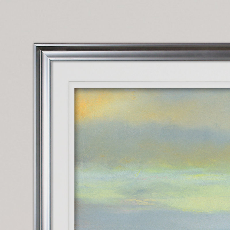 « marine coucher », impression, Cadre argenté, H 28 po x l 38 po x P 1,5 po