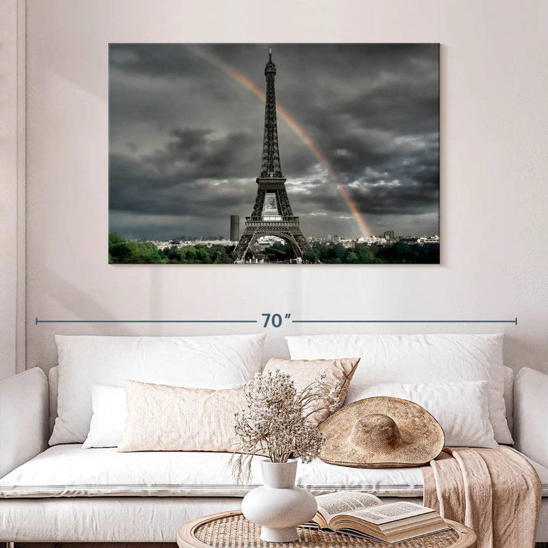 Kavia Rainbow Over Eiffel Tower, 32" H x 48" W