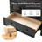 Lucious 3-Drawer Transitional 28''W Curved End Table with Charging Station and Easy Assembly-1727306711