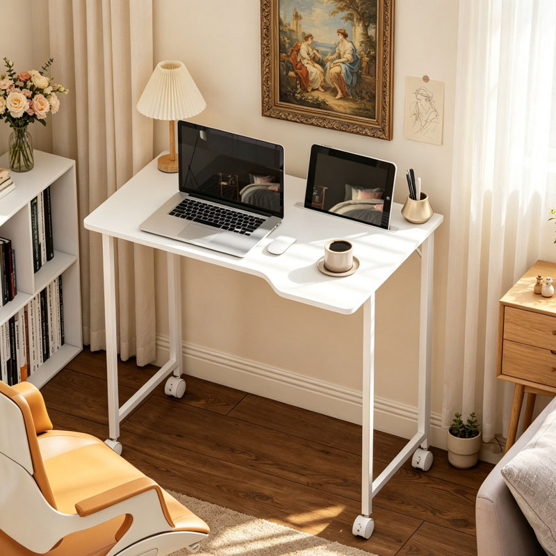 Steel Computer Desk, White