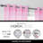 Eclipse Starlight Light Up Sheer Hookless Grommet Curtain, Curtain Lights with Remote Control, Bedroom Curtain, Room Divider or Outdoor Patio, 1 Panel, 84 In Long x 52 In Wide Curtain, Pink-92565248-92565251