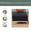 Repose-pieds avec rangement 33,86 "avec base en bois et table basse avec couvercle réversible, repose-pieds avec repose-pieds en bois d'hévéa-1640859063-1640859061