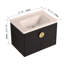 Meuble-lavabo à fermeture en douceur de 40 po avec lavabo et petites tablettes de rangement