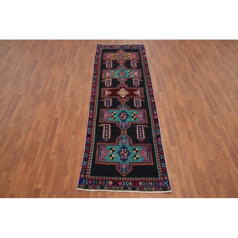 Geometric Traditional Runner Rug 4x10