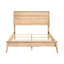 Grand lit classique de style classique Mid-Century, chêne naturel pour lit de chambre gracieux avec chêne, fusion et styles magnifiquement