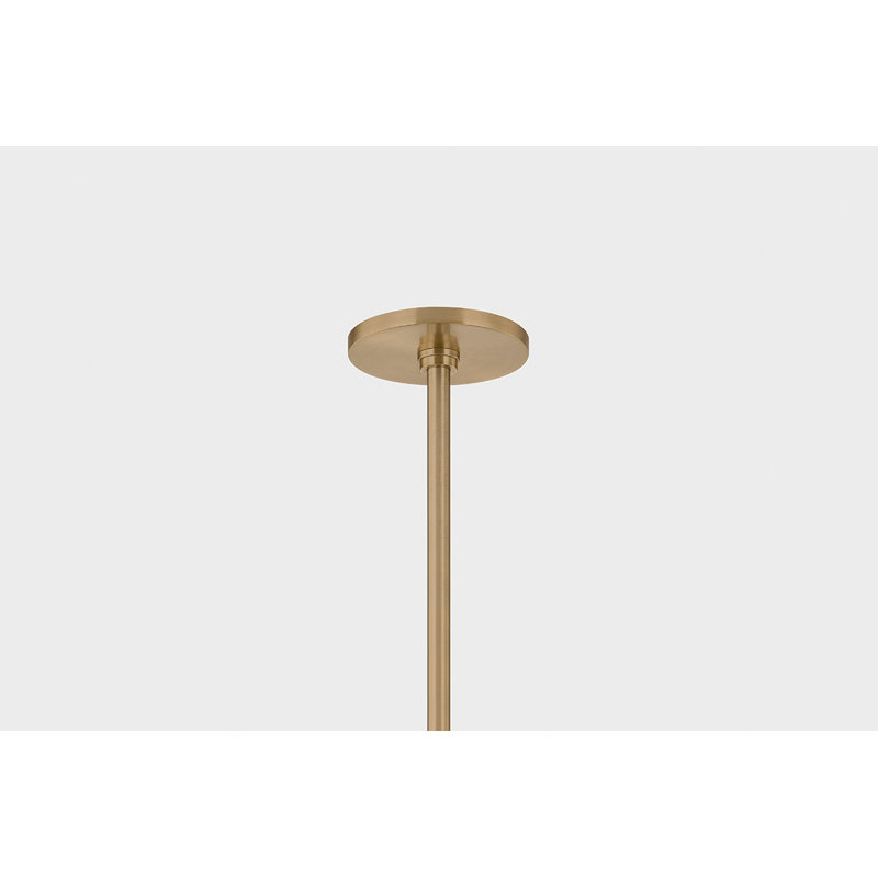 Lustre en laiton patiné Troy Lighting August, Six lumières, H 17,25 po x l 34 po x P 34 po