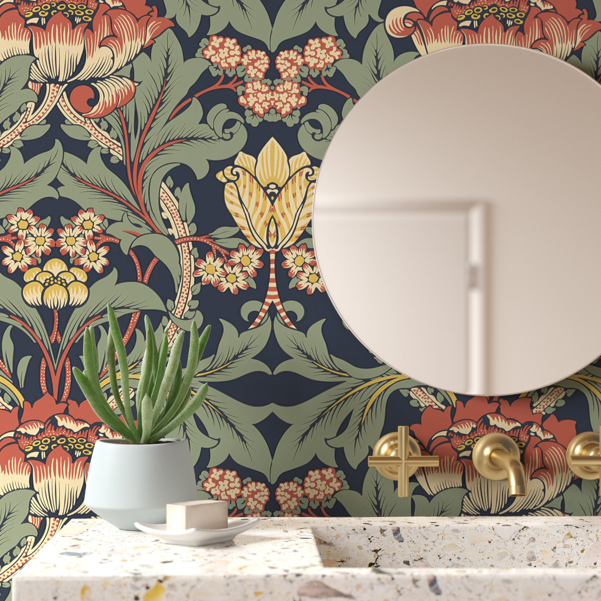 Flower Patch Peel And Stick Removable Wallpaper