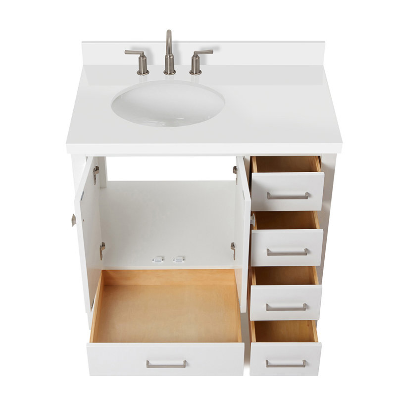 Ensemble de meuble-lavabo simple 37 po Cambridge, Blanc