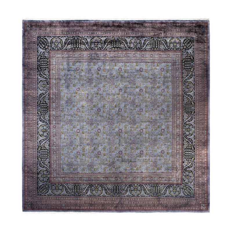 Overdyed One-of-a-Kind 9' 2" X 9' 5" Hand Knotted Area Rug