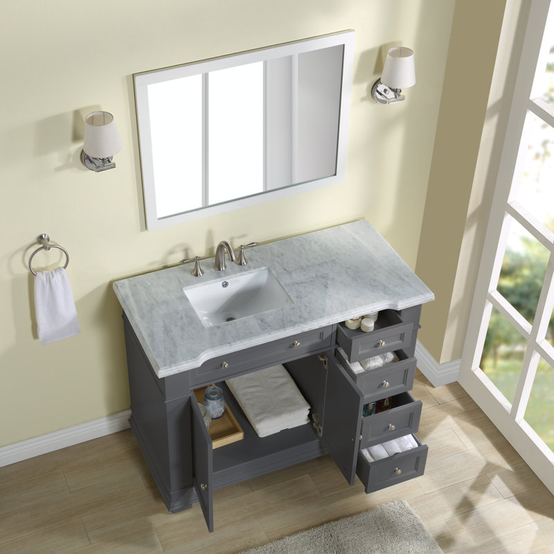Riccardo 42" Single Bathroom Vanity Set, Gray