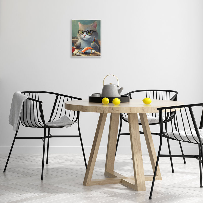 Chat, manger des sushis, art mural par Elizabeth Medley