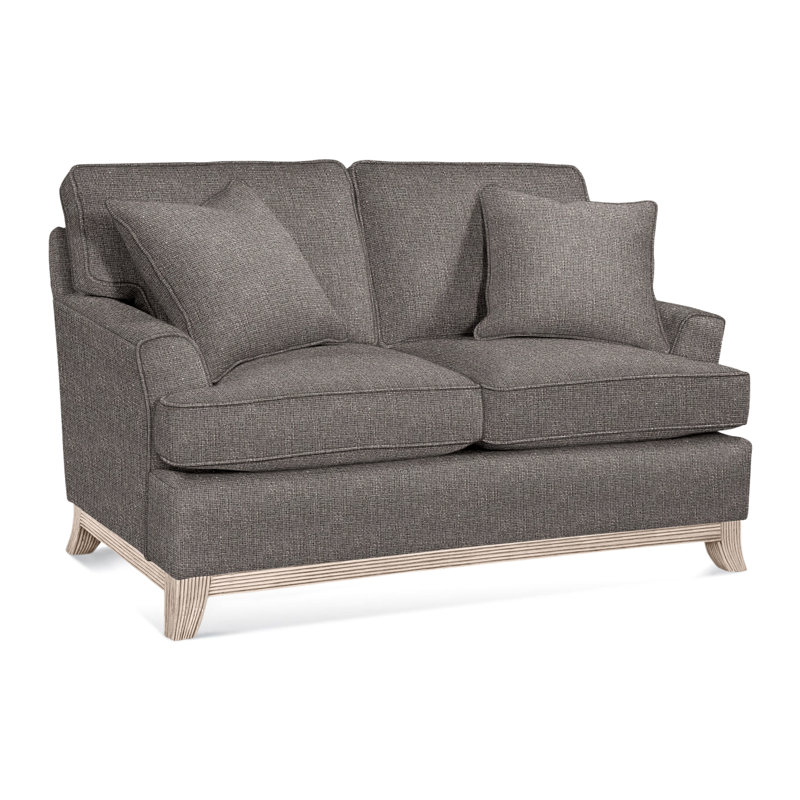 Oaks Way Loveseat, Bisque Finish, Basic Gray; 0317-83