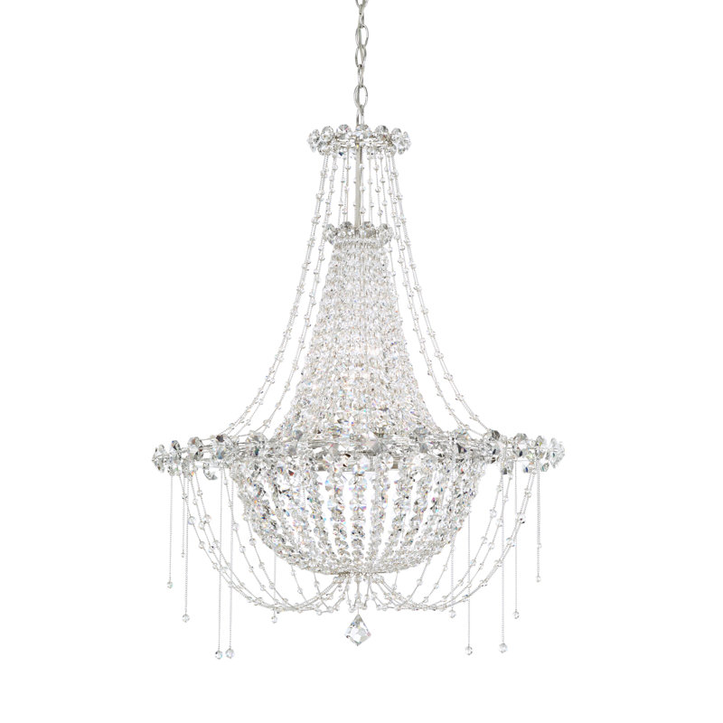 Chrysalita 6 - Light Glass Chandelier, Spectra Crystal Clear