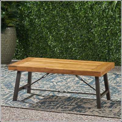 Table basse d'extérieur en bois d'acacia