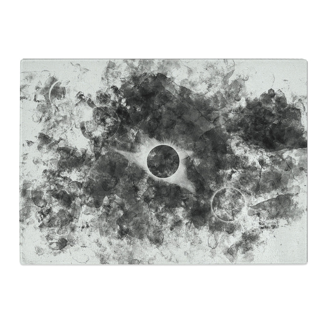 Tempered Glass Total Eclipse of the Moon Watercolour Chopping Board