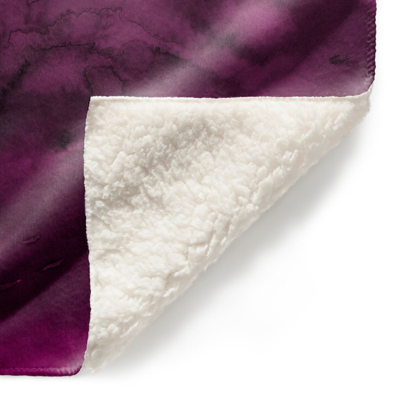 Couverture en sherpa doux vagues mauves, l 51 po x L 60 po