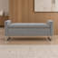 Banc rembourré avec repose-pieds, entrée 47 po et banc de bout avec base en métal pour le salon
