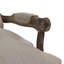 Chaise d'appoint et coussin de siège moelleux rembourrés de tissu texturé en bois massif 1pc