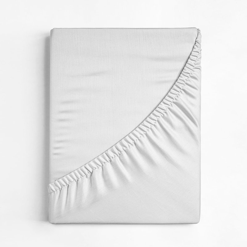 Queen White Cotton Polyester Deep Pocket Fitted Sheet