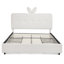 Lit rembourré en tissu avec lumière DEL et 4 tiroirs de rangement Boucle-1251111729-1251111740
