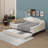 A Full-Size Upholstered Daybed With Tufted Design And A Built-In Twin-Size Trundle Bed
