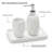 Wave 3 pc bathroom accessory set